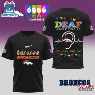 Denver Broncos NFL Deaf Awareness 3D Shirt For Fans