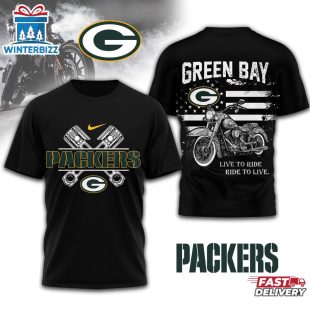 Green Bay Packers NFL Biker 3D Shirt For Fans