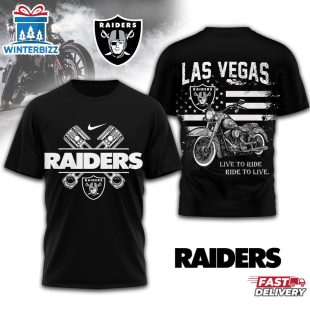 Las Vegas Raiders NFL Biker 3D Shirt For Fans