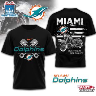 Miami Dolphins NFL Biker 3D Shirt For Fans