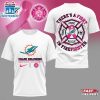 Miami Dolphins NFL Firefighter Fight Breast Cancer 3D Shirt For Fans