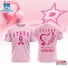 NHL Dallas Stars Pink Breast Cancer Awareness 3D T-Shirt For Fans