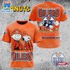 NHL Edmonton Oilers Peanuts 75th Anniversary 3D T-Shirt For Fans