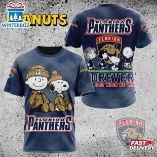 NHL Florida Panthers Peanuts 75th Anniversary 3D T-Shirt For Fans
