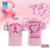 NHL Nashville Predators Pink Breast Cancer Awareness 3D T-Shirt For Fans