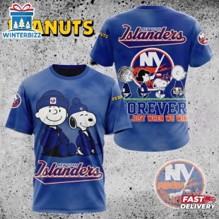 NHL New York Islanders Peanuts 75th Anniversary 3D T-Shirt For Fans