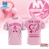 NHL New York Islanders Pink Breast Cancer Awareness 3D T-Shirt For Fans