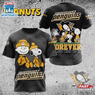 NHL Pittsburgh Penguins Peanuts 75th Anniversary 3D T-Shirt For Fans