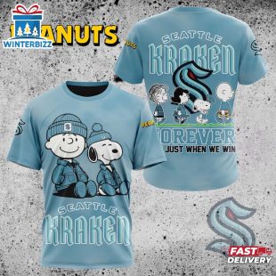 NHL Seattle Kraken Peanuts 75th Anniversary 3D T-Shirt For Fans