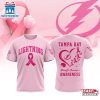 NHL Tampa Bay Lightning Pink Breast Cancer Awareness 3D T-Shirt For Fans