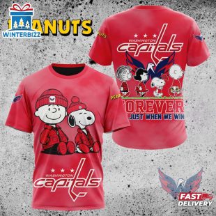 NHL Washington Capitals Peanuts 75th Anniversary 3D T-Shirt For Fans