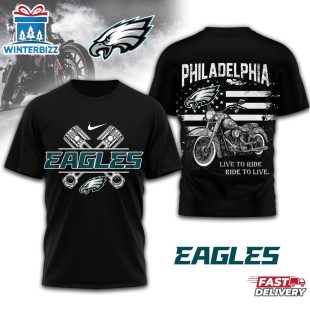 Philadelphia Eagles NFL Biker 3D Shirt For Fans
