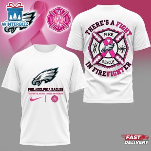 Philadelphia Eagles NFL Firefighter Fight Breast Cancer 3D Shirt For Fans