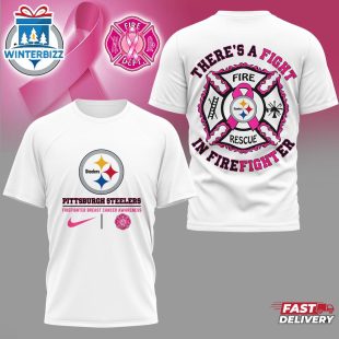 Pittsburgh Steelers NFL Firefighter Fight Breast Cancer 3D Shirt For Fans