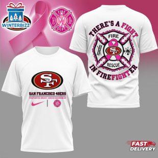 San Francisco 49ers NFL Firefighter Fight Breast Cancer 3D Shirt For Fans