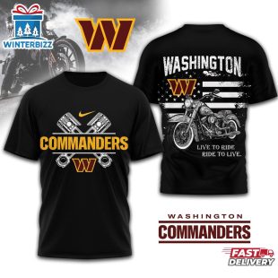 Washington Commanders NFL Biker 3D Shirt For Fans