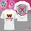 Washington Commanders NFL Firefighter Fight Breast Cancer 3D Shirt For Fans