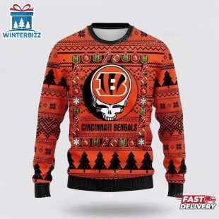Cincinnati Bengals Skull Ugly Christmas Sweater Shirt