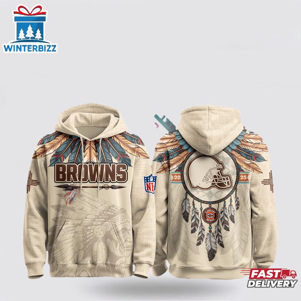 Cleveland Browns Native American Heritage Month 3D Shirt For Fans Cleveland Browns Native American Heritage Month 3D Shirt For Fans