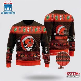 Cleveland Browns Skull Ugly Christmas Sweater Shirt