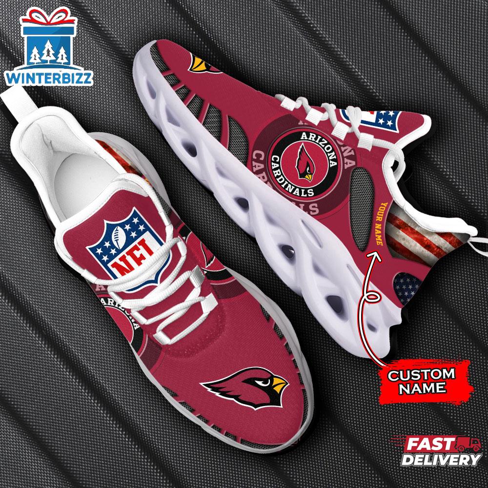 Custom Name Arizona Cardinals NFL Logo Team Max Soul Shoes Gift For Fans Custom Name Arizona Cardinals NFL Logo Team Max Soul Shoes Gift For Fans