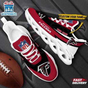 Custom Name Atlanta Falcons NFL Logo Team Max Soul Shoes Gift For Fans