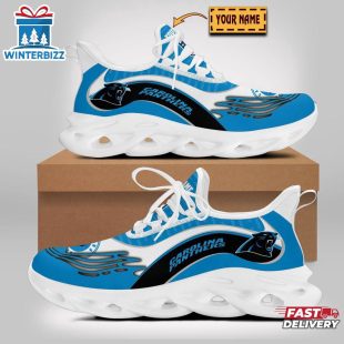 Custom Name Carolina Panthers Logo Team Sport Max Soul Shoes Gift For Fans
