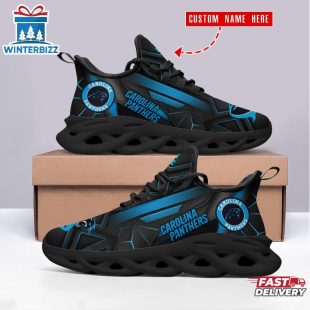 Custom Name Carolina Panthers NFL Max Soul Shoes Gift For Fans
