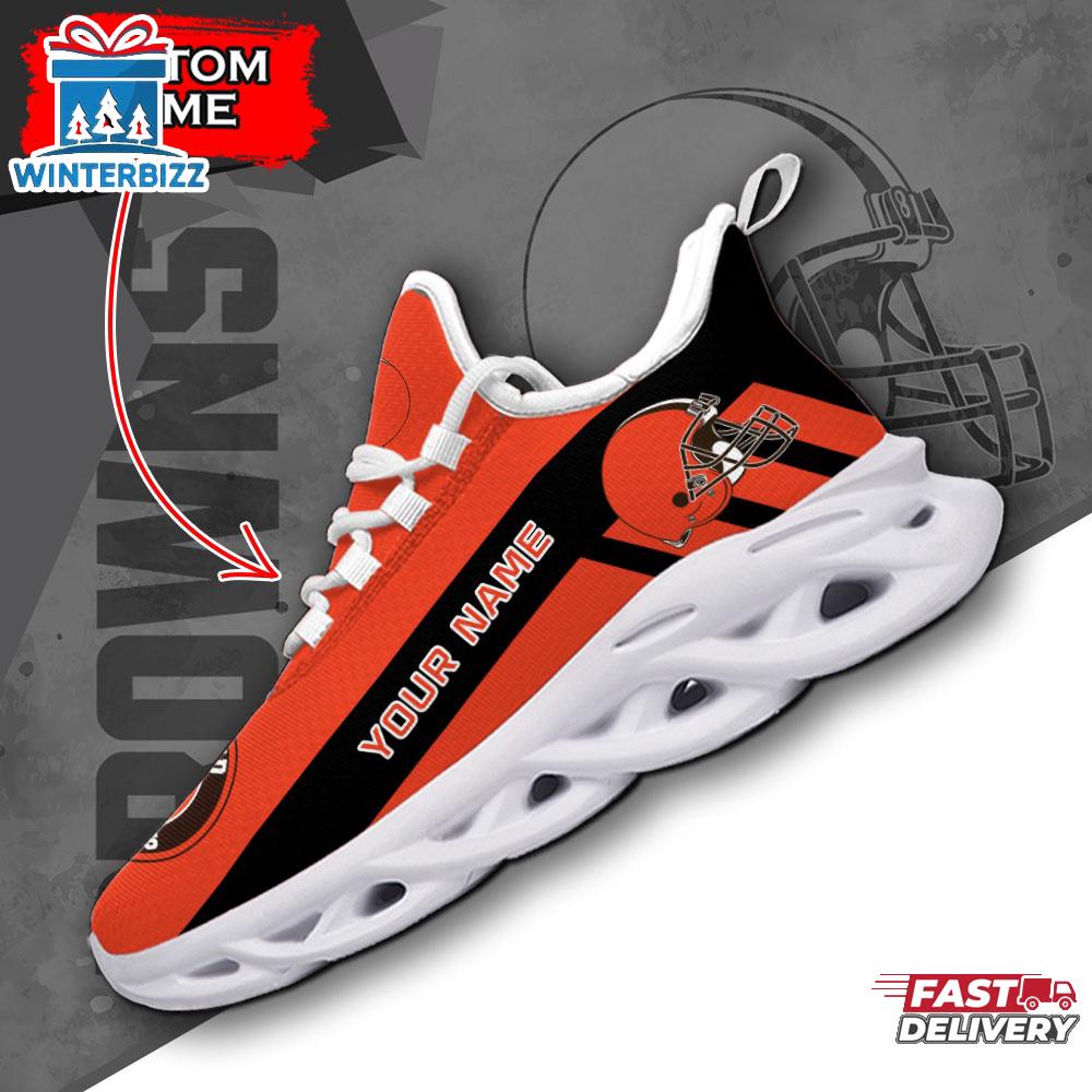 Custom Name Cleveland Browns Sport Max Soul Shoes Gift For Fans Custom Name Cleveland Browns Sport Max Soul Shoes Gift For Fans