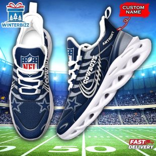 Custom Name Dallas Cowboys Logo Team Max Soul Shoes Gift For Fans
