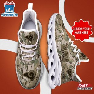 Custom Name Los Angeles Rams Camo Max Soul Shoes Gift For Fans