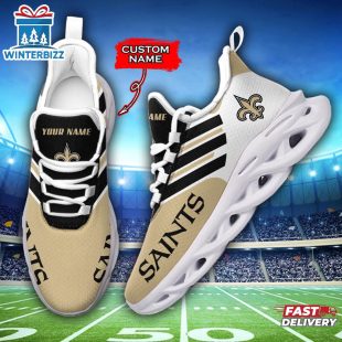 Custom Name New Orleans Saints NFL Logo Team Max Soul Shoes Gift For Fans