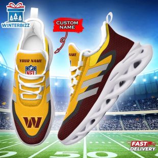 Custom Name Washington Commanders NFL Logo Team Max Soul Shoes Gift For Fans