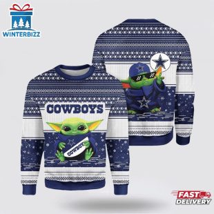 Dallas Cowboys Baby Yoda Cute Ugly Christmas Sweater Shirt