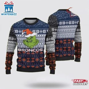 Denver Broncos Christmas Grinch Ugly Christmas Sweater Shirt