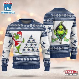 Grinch Dallas Cowboys Football Teams Ugly Christmas Sweater Shirt