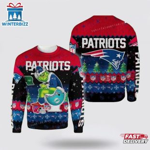 Grinch New England Patriots Ugly Christmas Sweater Shirt