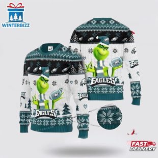 Grinch Philadelphia Eagles Ugly Christmas Sweater Shirt