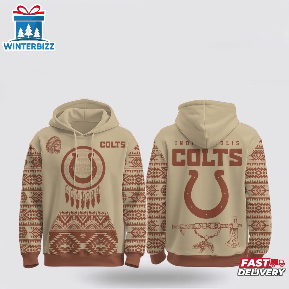 Indianapolis Colts Native American Heritage 3D Shirt For Fans Indianapolis Colts Native American Heritage 3D Shirt For Fans