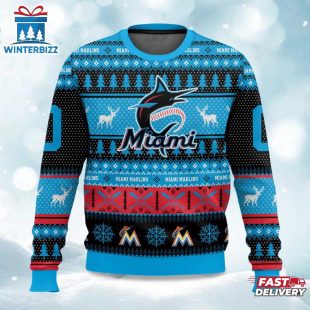 Marlins Baseball Ugly Merry Christmas Sweater For Fans