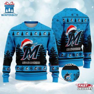 Marlins Snowflakes Ugly Merry Christmas Sweater For Fans