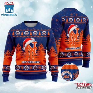 Mets Snowflakes Ugly Merry Christmas Sweater For Fans