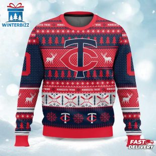 Twins Baseball Ugly Merry Christmas Sweater For Fans