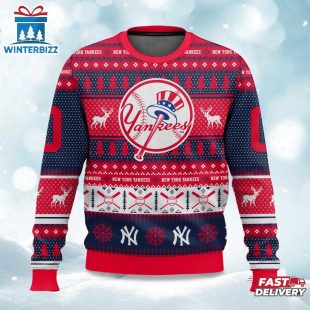 Yankees Baseball Ugly Merry Christmas Sweater For Fans