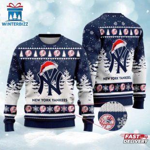 Yankees Snowflakes Ugly Merry Christmas Sweater For Fans