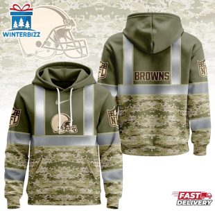 Cleveland Browns NFL Hi Vis Salute To Service 3D Shirt For Fans