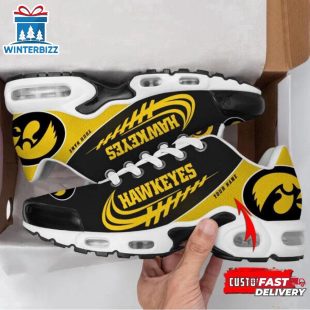 Custom Name Iowa Hawkeyes NCAA Team Air Max Plus Shoes Gifts For Fan