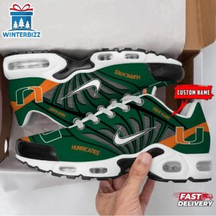 Custom Name Miami Hurricanes NCAA Air Max Plus Shoes Gifts For Fan
