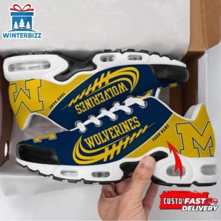 Custom Name Michigan Wolverines NCAA Team Air Max Plus Shoes Gifts For Fan