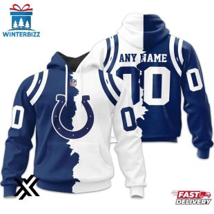Custom Name Number Indianapolis Colts Home Mix Away 3D Shirt For Fans